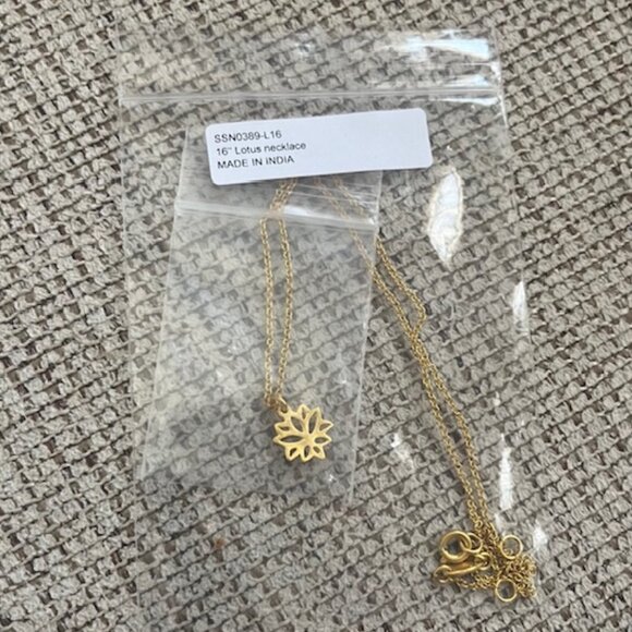 Satya Open-Work Lotus Necklace - new with tags - Picture 5 of 5